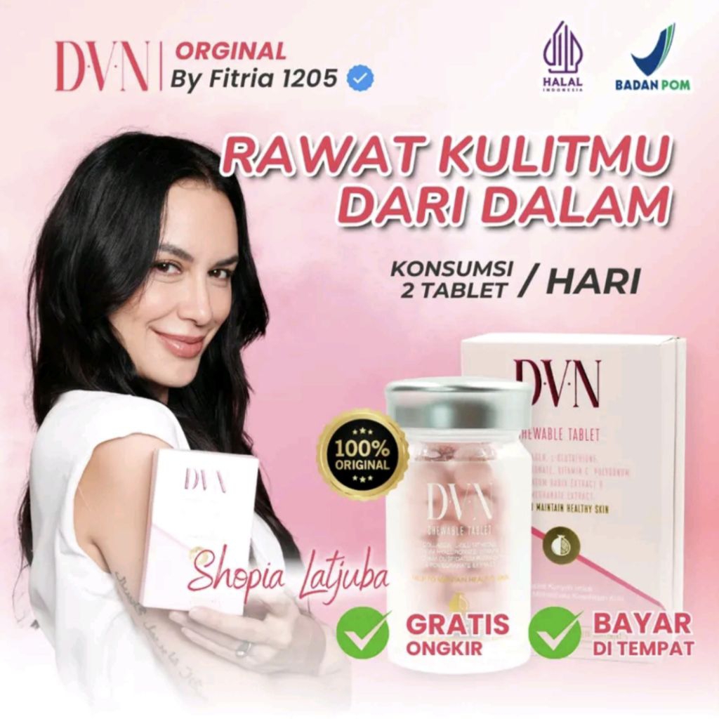 DVN COLLAGEN ORIGINAL WELLOUS 100% ISI 60 TABLET ADA LOGO HALAL DAN BPOM
