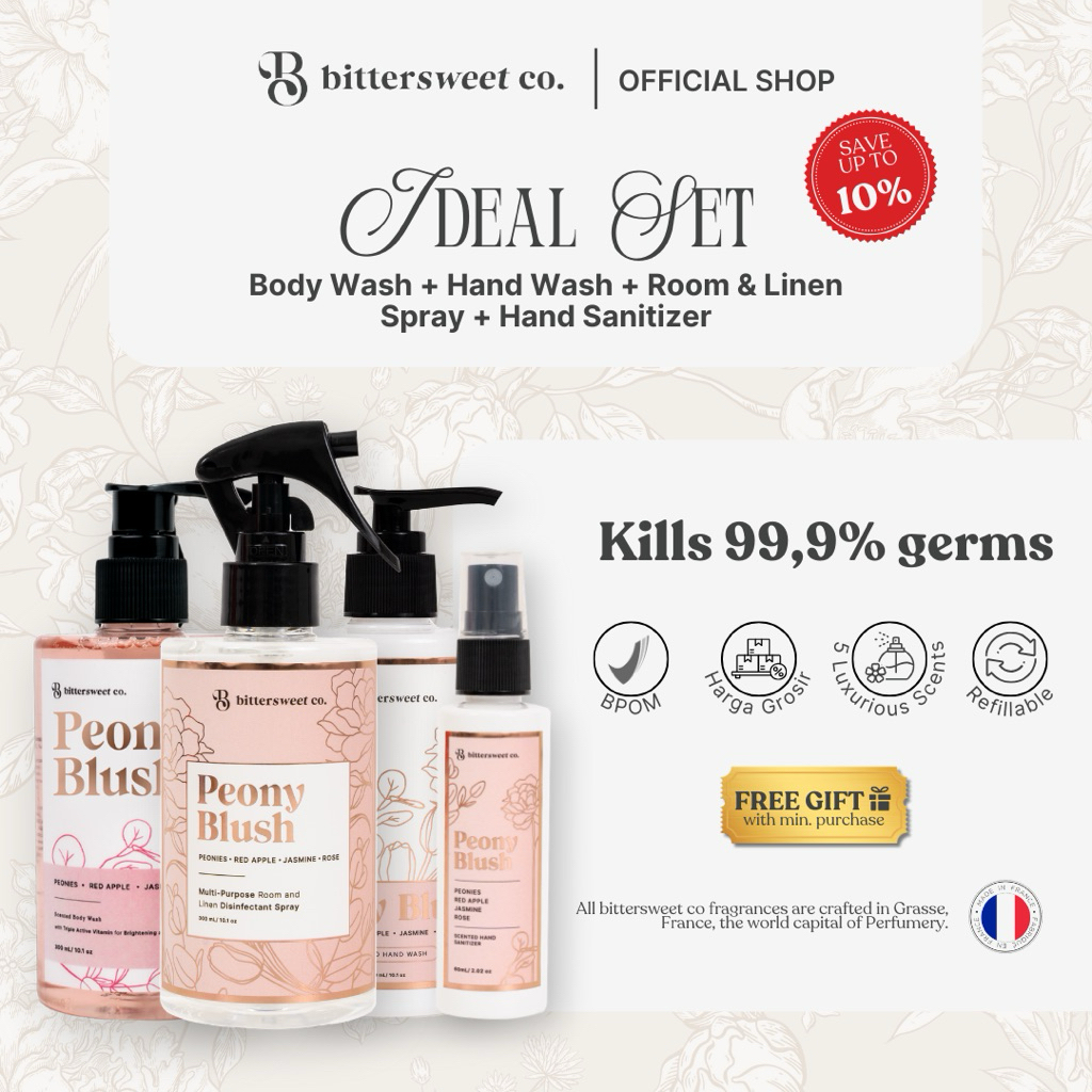 BITTERSWEET CO - [Ideal Set] Scented Body Wash 300ml + Scented Hand Wash 300ml + Multi Purpose Spray