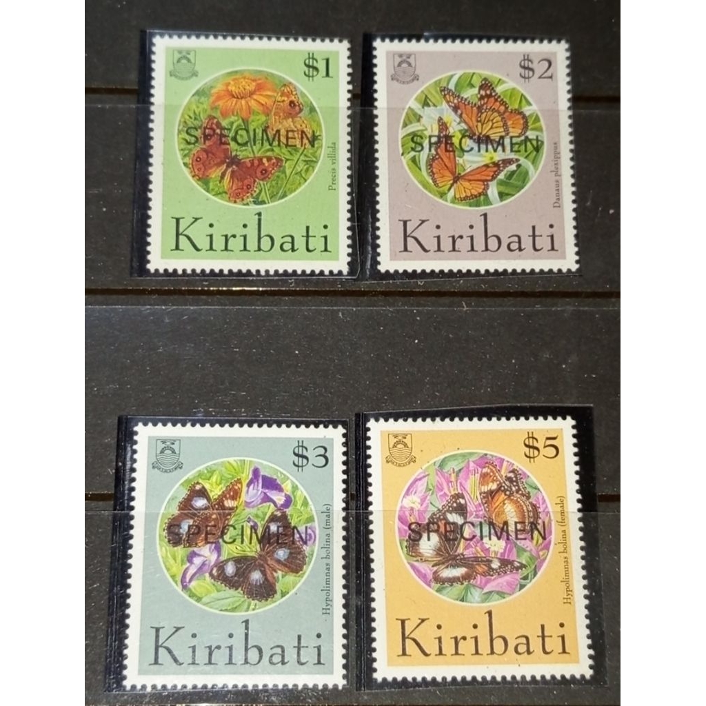 

4pcs Prangko Specimen Kiribati 1994 Butterflies And Month