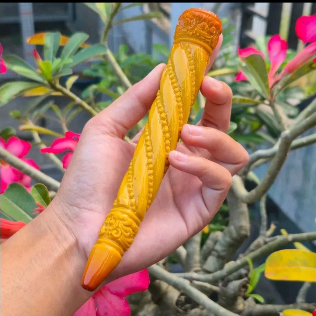 Once pipa Lawasan full ukir panjang 15cm