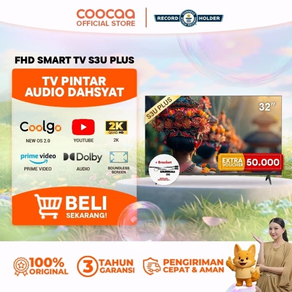 COOCAA TV 32 Inch 32S3U Plus Smart Tv (32s3u plus)