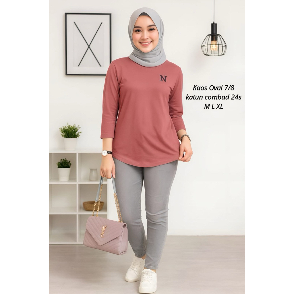 kaos oversize oval lengan PLS