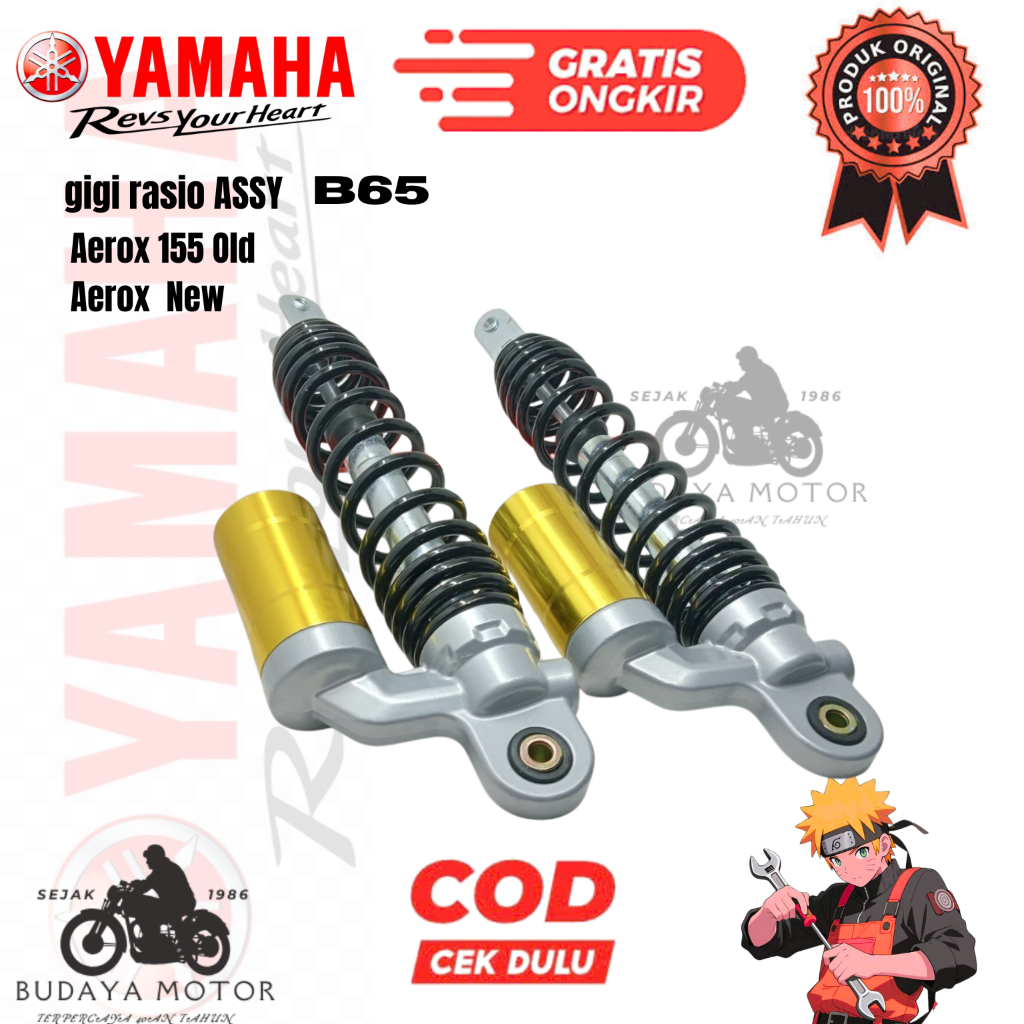 ORIGINAL YGP SHOCK BELAKANG AEROX 155 AEROX NEW SHOCKBREAKER TABUNG KODE B65 ASLI 100% YAMAHA MOTOR 