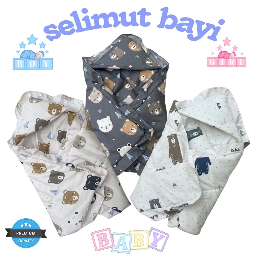 Selimut bayi Newborn/bedcover bayi bahan katun POLIMICRO ukuran 75x75cm