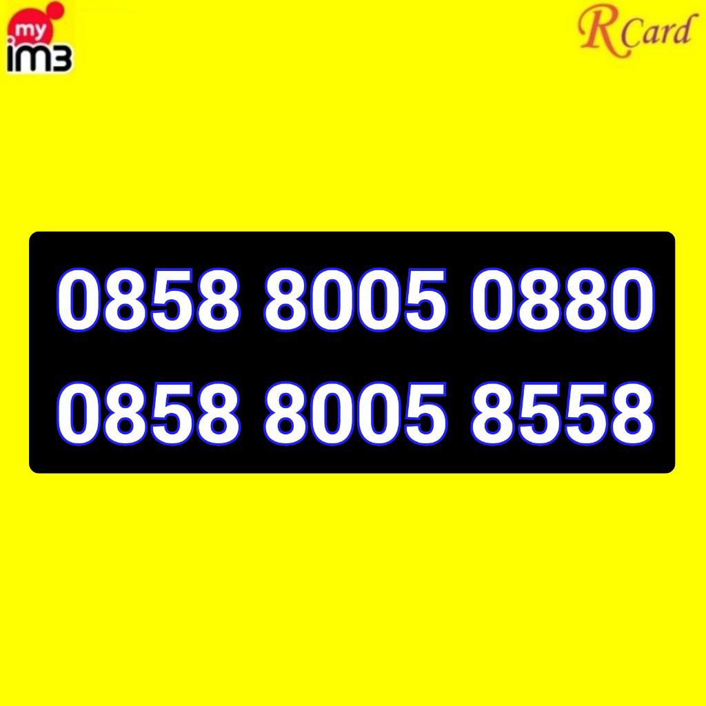 Perdana Nomor Cantik Indosat Im3 Tiga Variasi Varian Angka Dobel Tripel Rapi 8005 0880 8558
