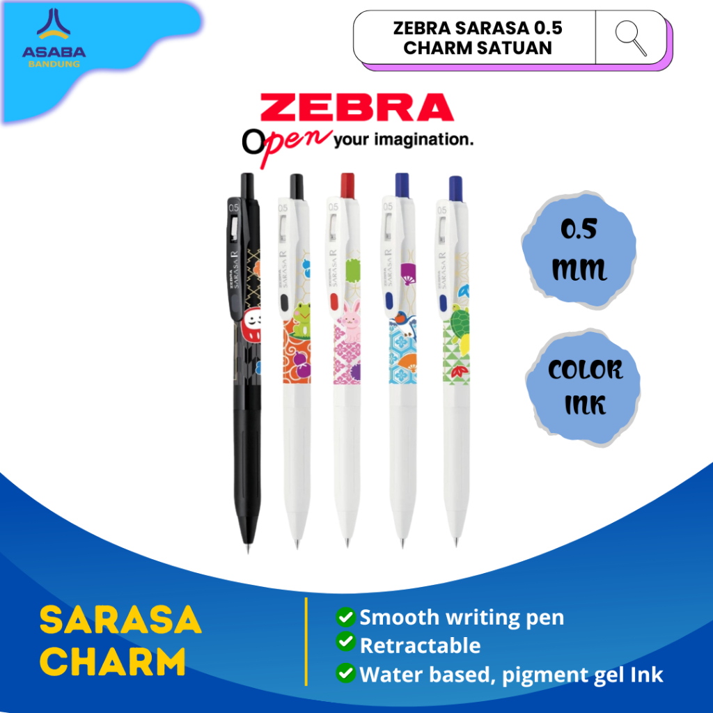 

Asaba Bandung - ZEBRA SARASAR 05 CHARM SATUAN - Limited Edition-Sarasa Terbaru