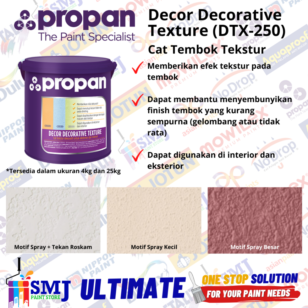 Cat Tekstur Tembok PROPAN DECOR DECORATIVE TEXTURE DTX-250 4kg