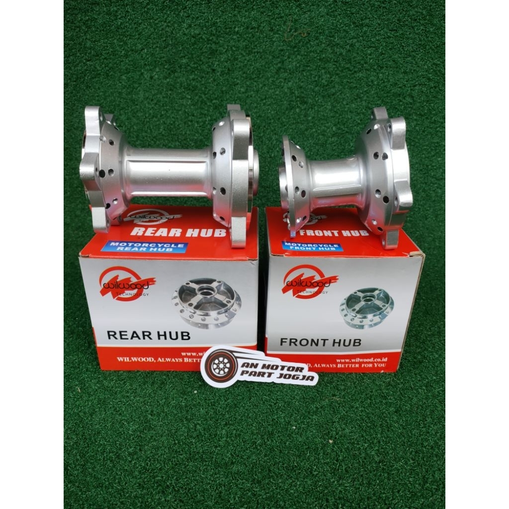 TROMOL KLX HOLE 36 SILVER WILWOOD DOBLE BEARING TROMOL KLX 150L HOLE 36 SET DEPAN BELAKANG WILWOOD S
