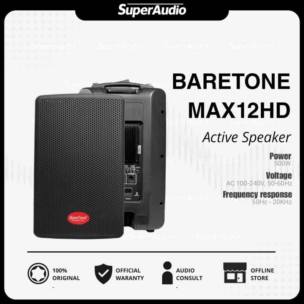 Baretone MAX12HD Speaker Aktif 12 Inch (1 Set)
