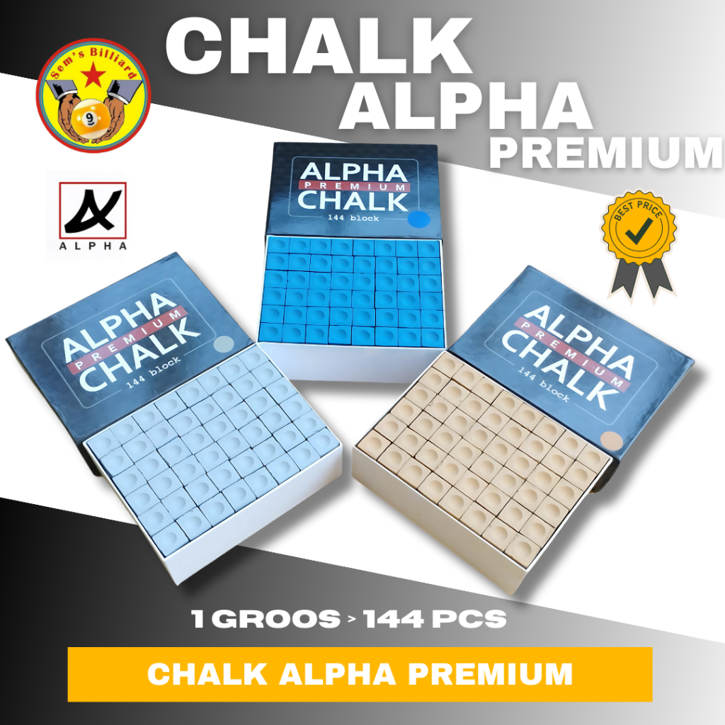 Chalk Stick Billiard Alpha Gross - Kapur Stick Billiard Alpha - Billiard