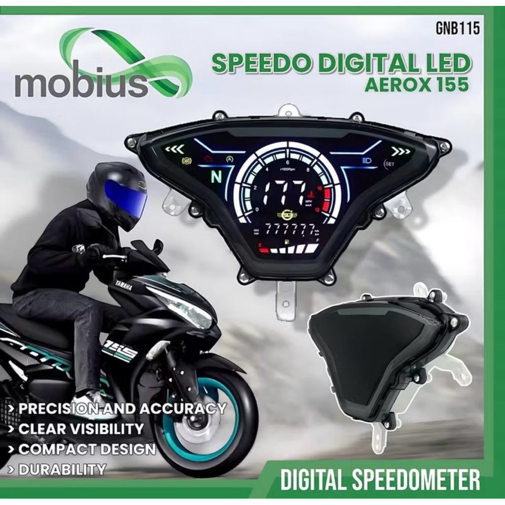 Speedometer Digital AEROX 155 ABS Speedometer AEROX 155 Connected MOBIUS