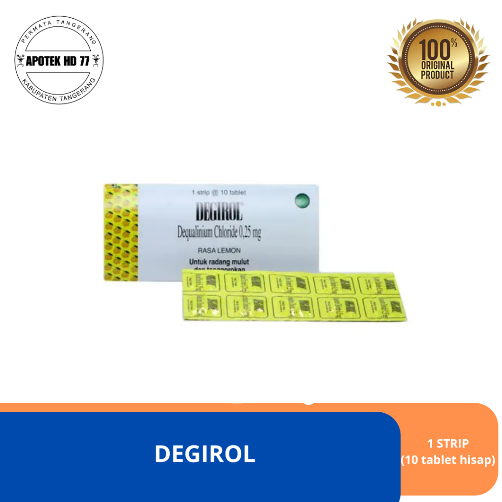 DEGIROL ISI 10 TABLET HISAP | UNTUK RADANG TENGGOROKAN