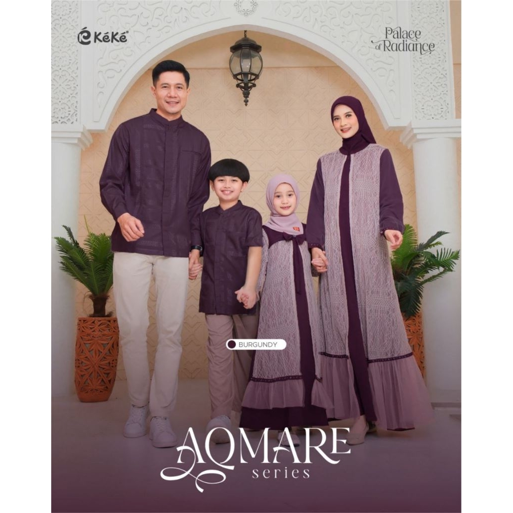 New Arivval Sarimbit Keke Aqmare Series Muslim 2026/Sarimbit Keke Terbaru Aqmare Series Burgundy/Sar