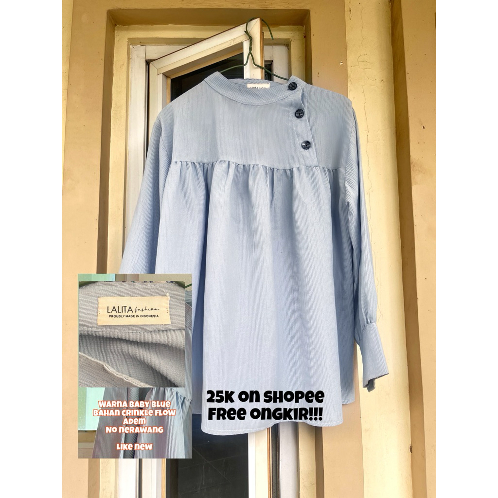blouse baby blue