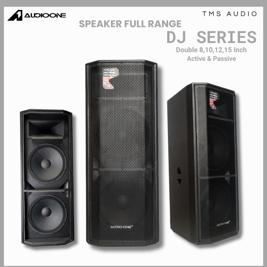 Speaker Double Aktif Pasif 8/10/12/15 Inch Audio One DJ Series 208 210 212 215 Powerful | TMSAUDIO