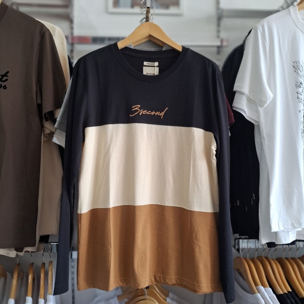 Kaos Lengan Panjang 3second Terbaru Original