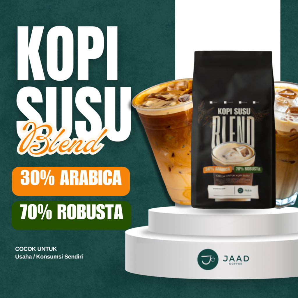 

30% Arabica 70% Robusta - Kopi Susu Blend Coffee Blend Premium Lokal - Kopi Bubuk Fresh Roasted