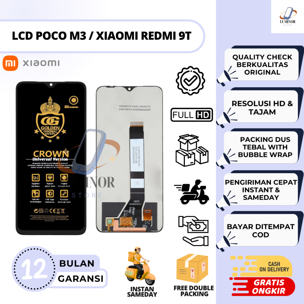 LCD TOUCHSCREEN POCO M3 - XIAOMI REDMI 9T FULLSET COMPLETE / LCD POCO M3 - LCD REDMI 9T