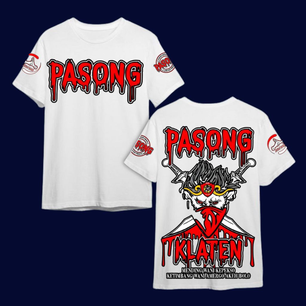 Pasong kota Klaten - T shirt Pasong Klaten warna putih