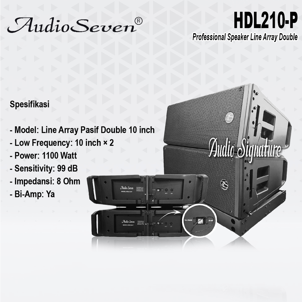 Speaker Pasif Line Array 2 x 10 Inch AUDIO SEVEN HDL 210P | HDL210P | HDL 210 P Original
