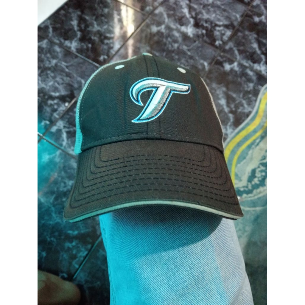 Topi Jaring Trucker Logo T Merk New Era Original bekas second preloved