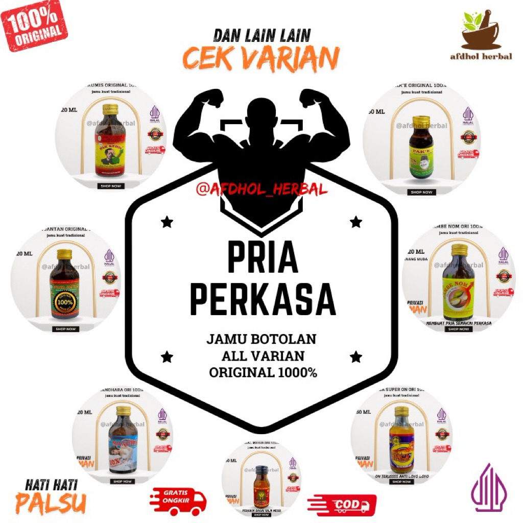 Jamu Kuat Pria Botolan Original 1000% All Varian