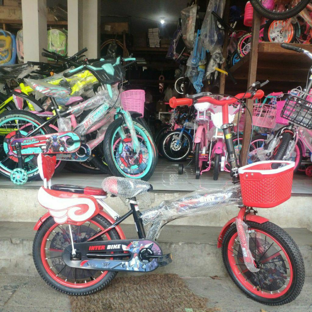 SEPEDA LIPAT 16 INTER ADA KERANJANG + BONCENGAN + JAGANG SAMPING