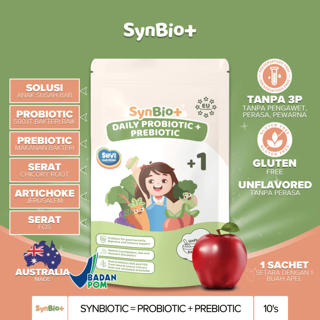 Probiotic + Prebiotic - Synbio+ Untuk Pencernaan Anak Dengan Probiotik