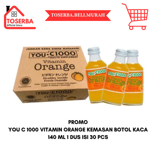 [READY STOCK] PROMO Minuman You C 1000 Vitamin C Orange 1 Dus 30 Pcs 140 ML