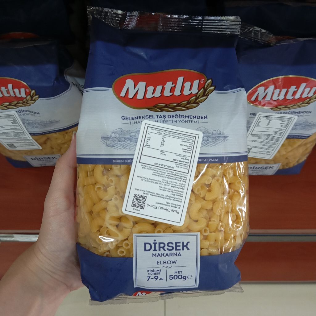 

Mutlu Pasta Macaroni Makaroni Kering Elbow 500g Mac And Cheese Schotel Gandum Durum Semolina
