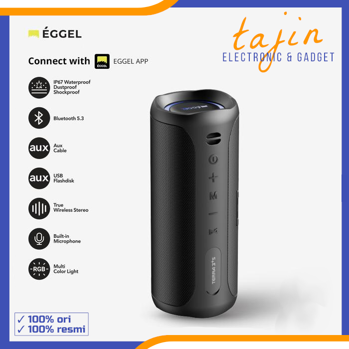 Eggel Terra 3 Plus S Waterproof Bluetooth Speaker Headset - Garansi Resmi