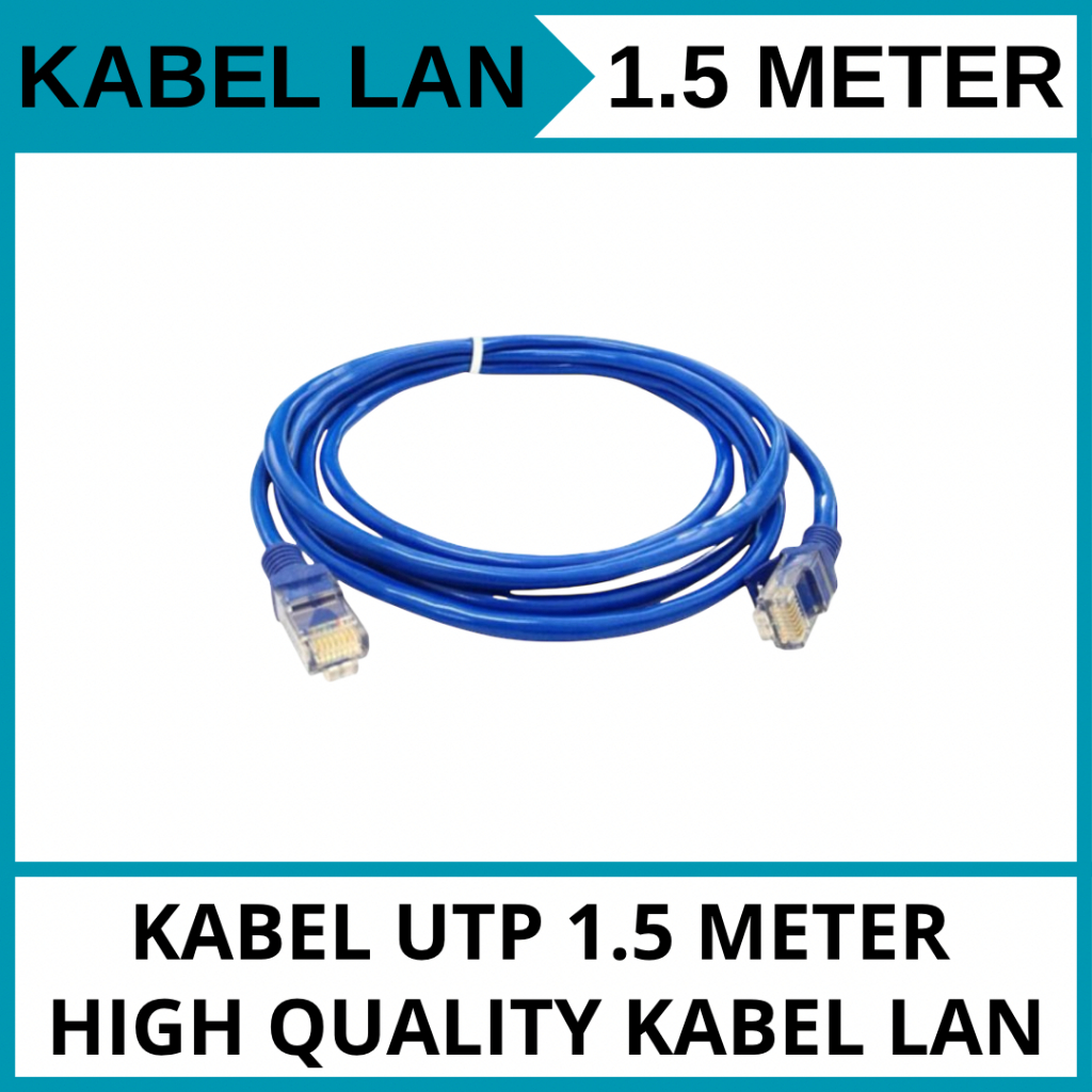 KABEL LAN 1.5 METER RJ45 CABLE UTP CAT 5E