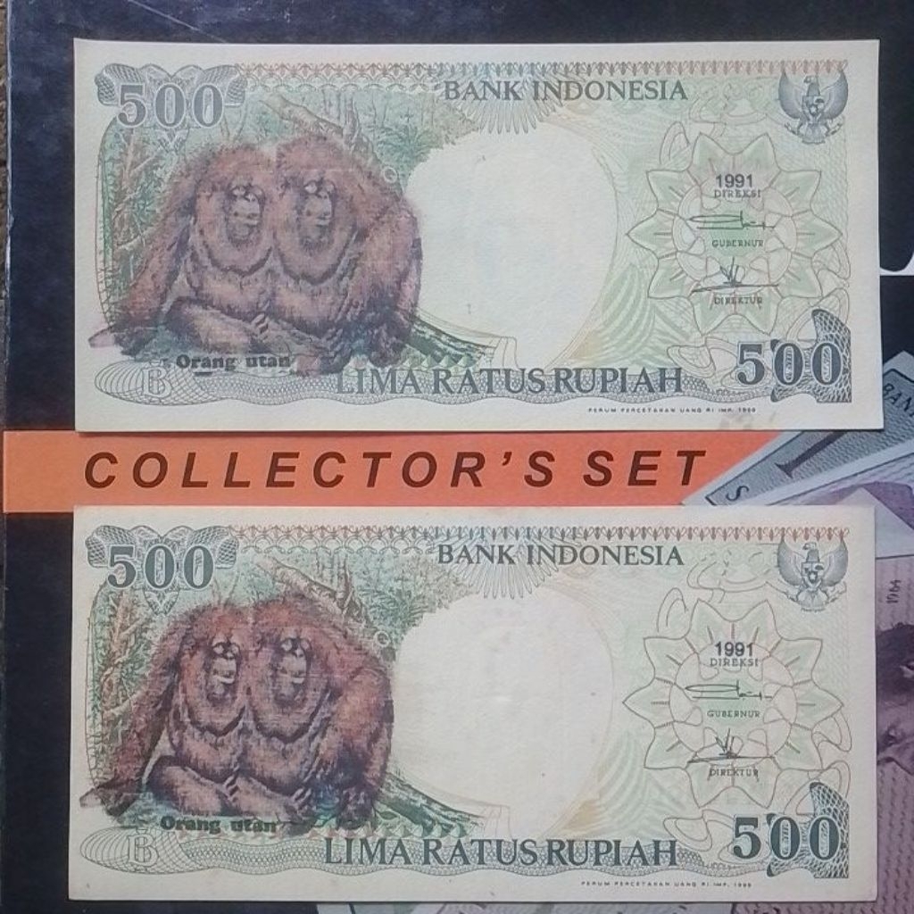 UANG KUNO 500 RUPIAH UKA UKA ORANG UTAN TAHUN 1991