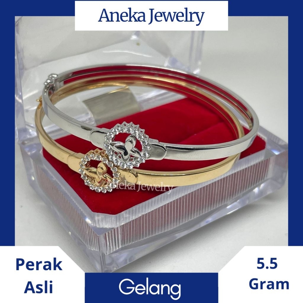 Gelang Bangkok Variasi Model, Perak 925 Sepuh Murni