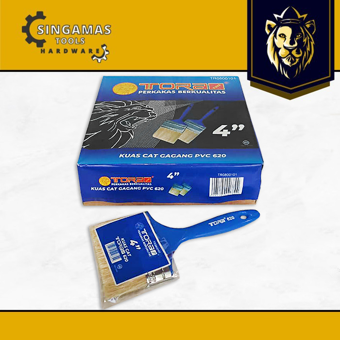 

TORA Kuas Cat 620 Gagang PVC Biru 4 Inch - per Lusin