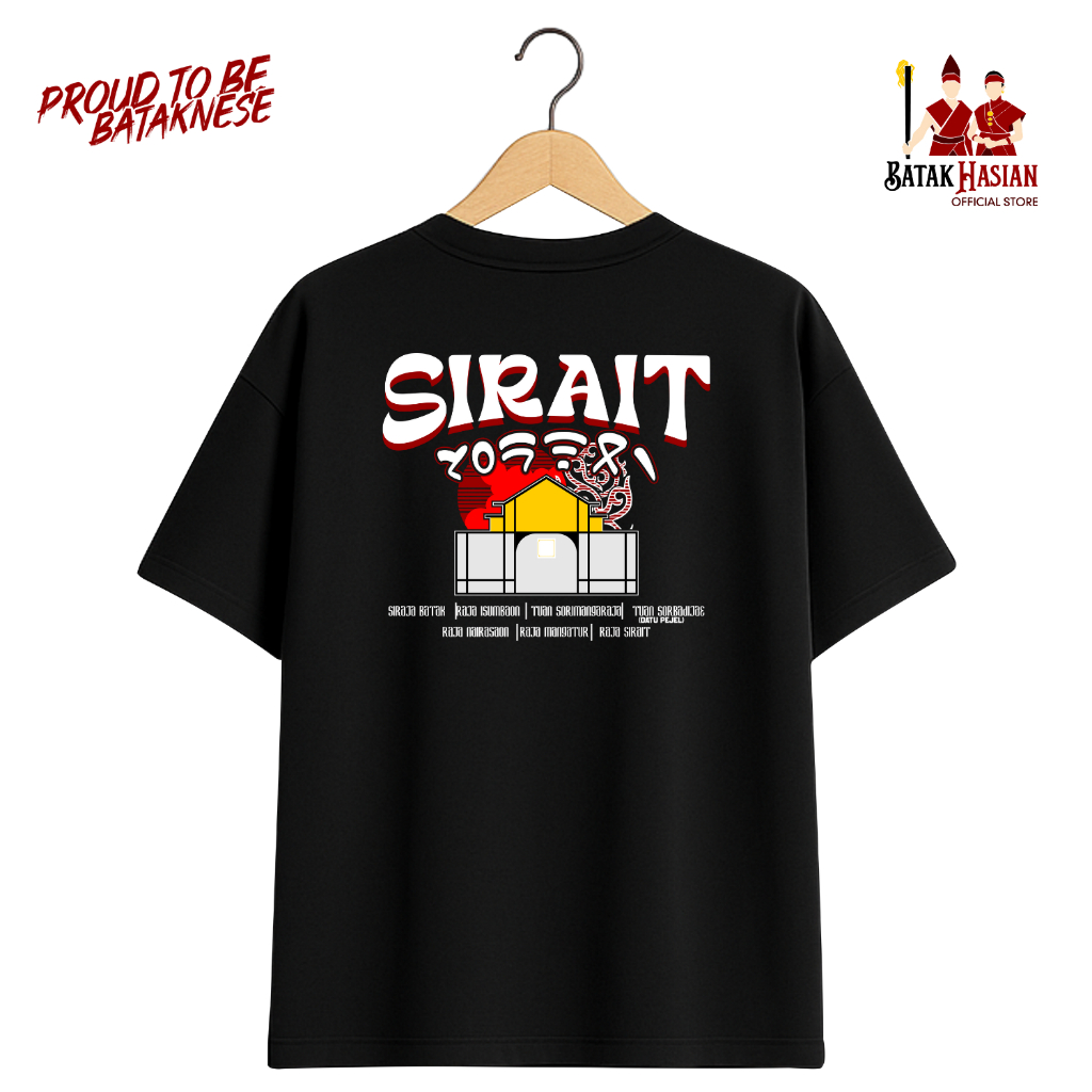 SIRAIT [OVERSIZED] - Kaos Marga Batak  - Katun premium 100% - Cotton Aloe 20s - Heavyweight - Antiba