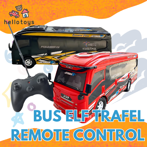 Mainan Anak Mobil Remote Control Bis Basuri ELF Trafel Musik Telolet Bunyi Oke Gas Basuri Mainan Mob