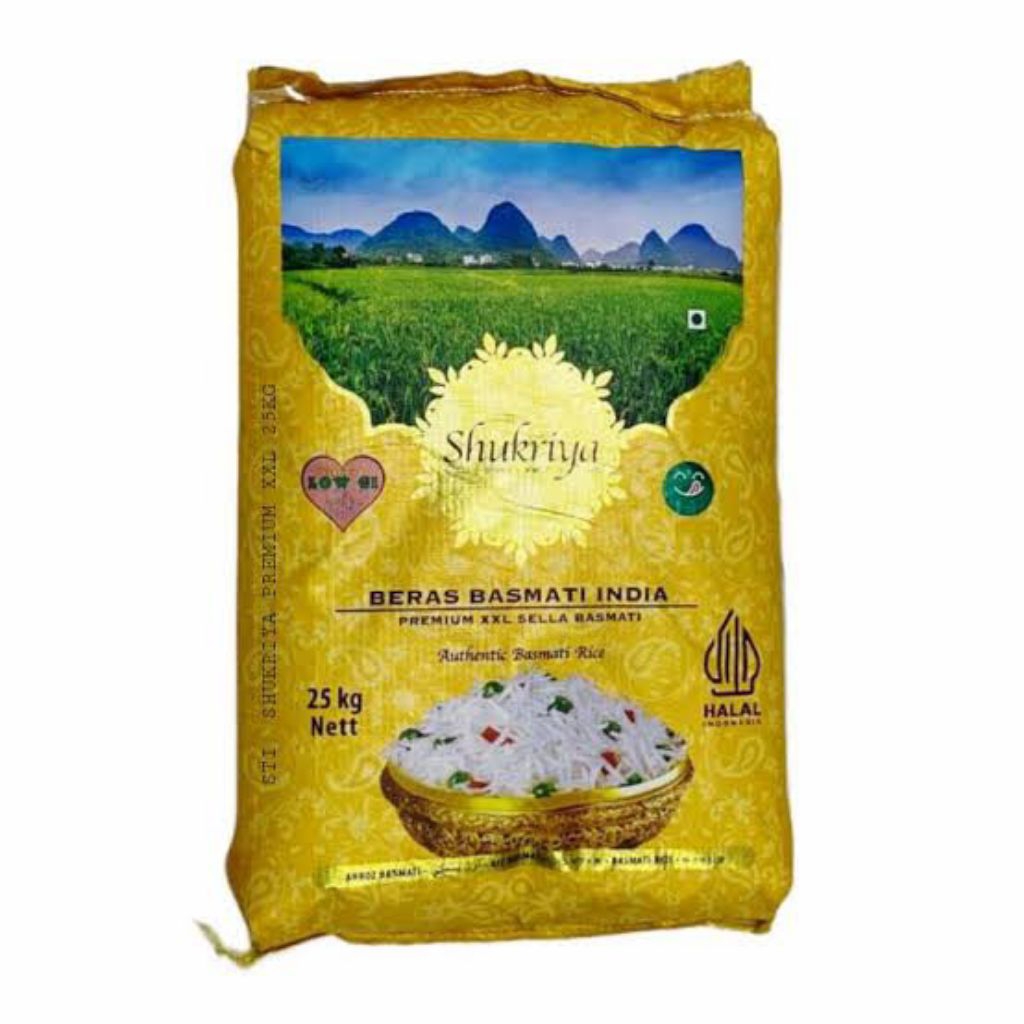 Beras Basmati Shukriya XXL 25kg Untuk Nasi Kebuli Biryani Kabsah Mandhi