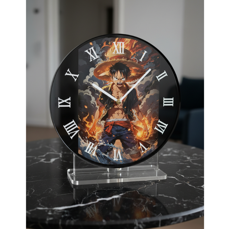Jam Dinding Akrilik Bulat Anime Onepiece/Jam Dinding Anime Hiasan Kamar