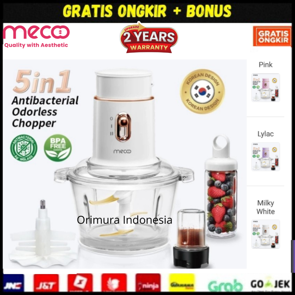 Mecoo Blender Bumbu - Multi Blender Mini Mecoo 5 in 1 Chopper