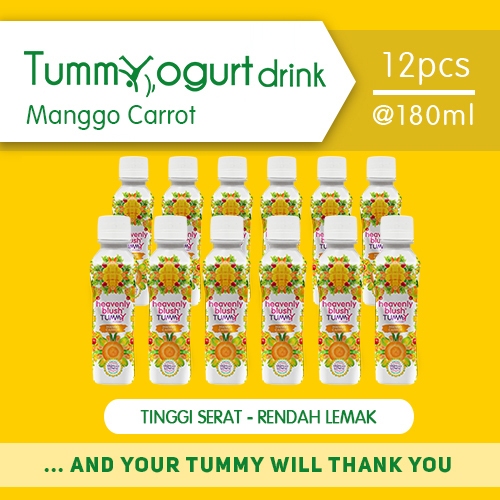 

Yogurt Heavenly Blush Tummy Drink Mango Carrot [12 x 180 ml] ExpDate 2-3 bulan