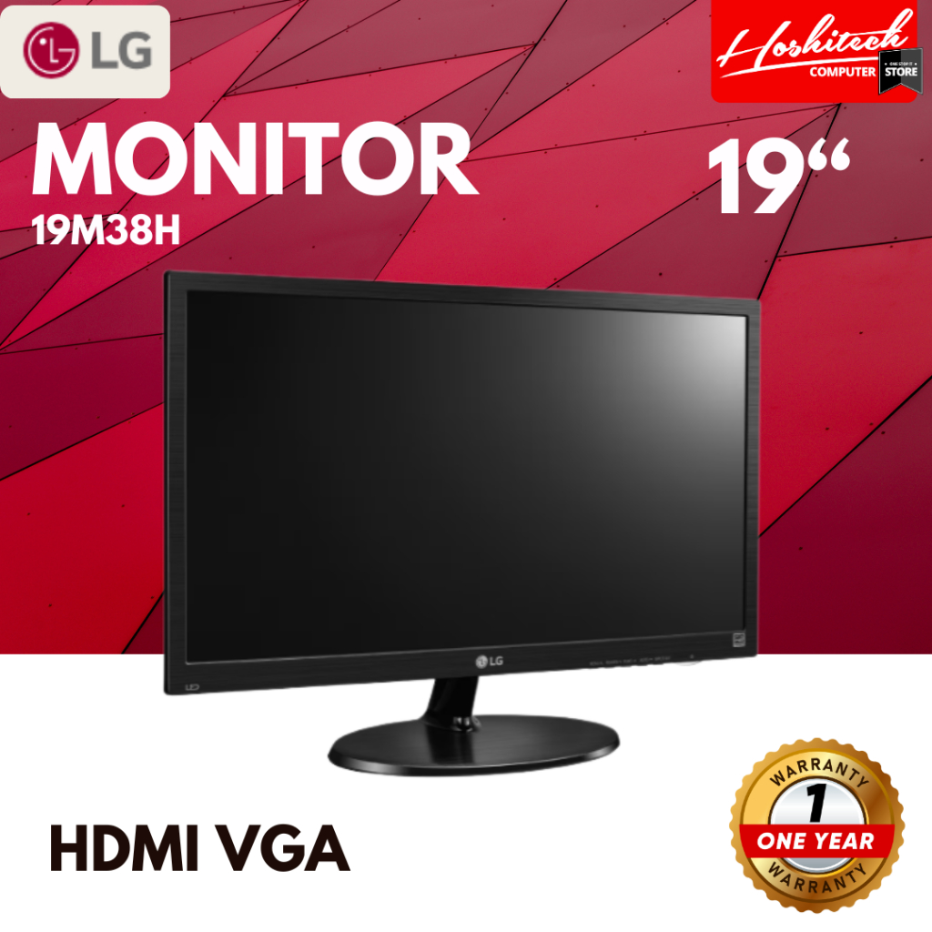 Monitor Lg 19 inch 19m38L-B  Hdmi Vga Garansi Resmi