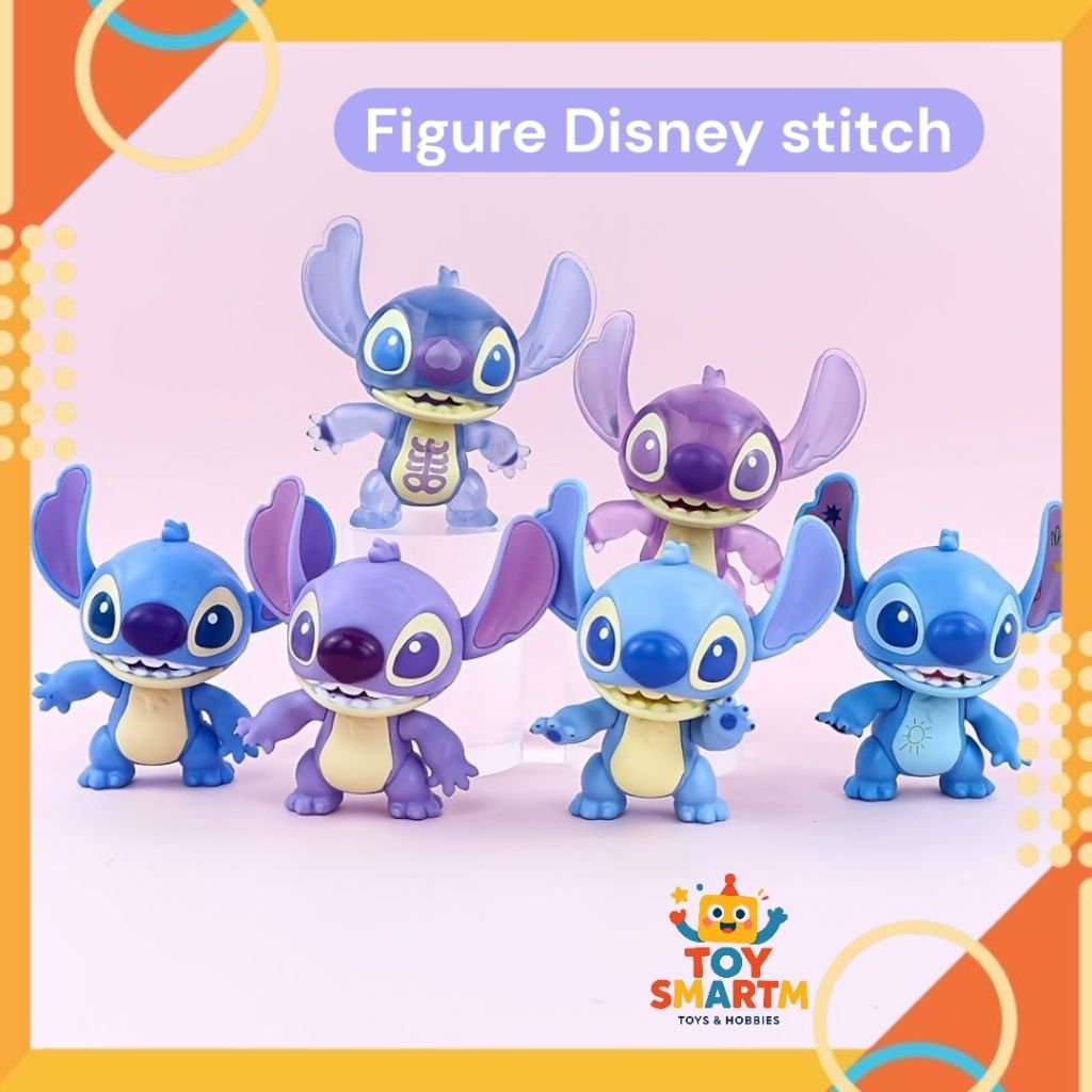 Figure Stitch Disney Cool Transformation Set 6 Pcs Figure Stitch
