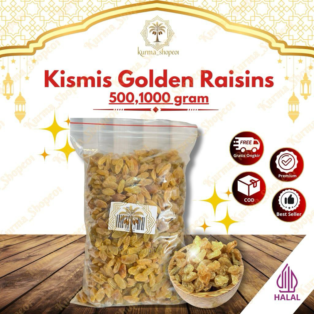 

Kismis Kuning jumbo 1kg/Kismis golden raisin asam manis