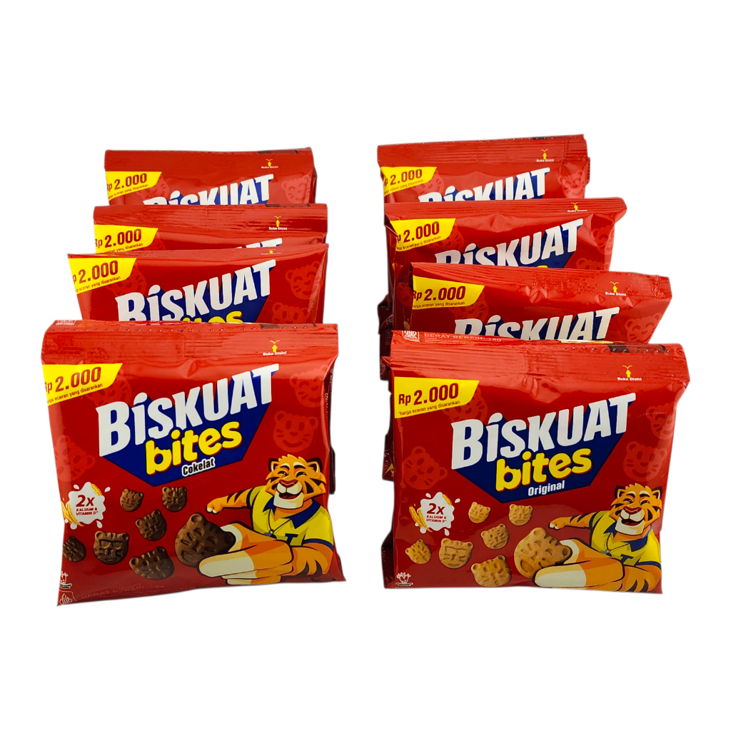 

Biskuat Bites Renceng - Netto 18 gr x 10 bks