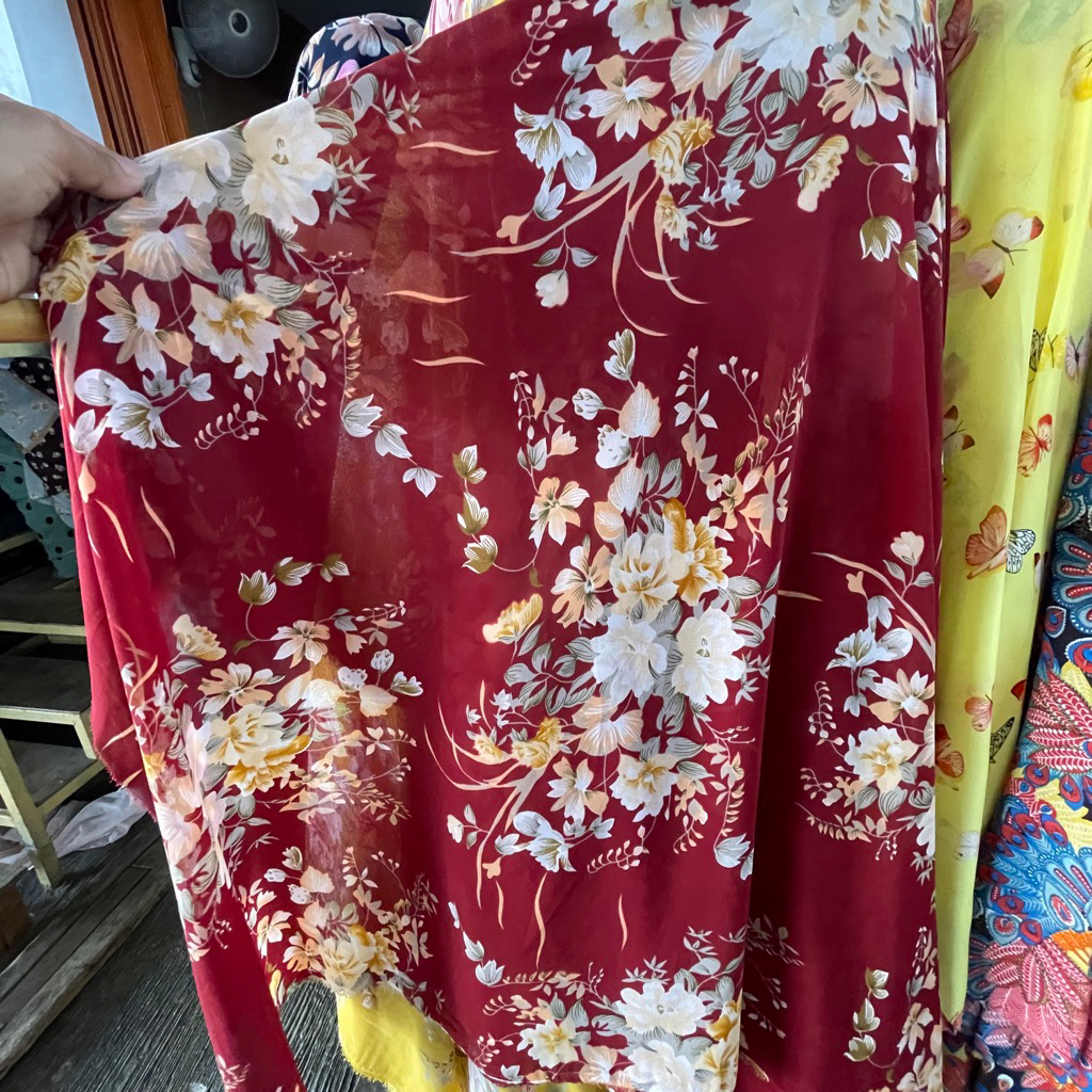 KAIN CERUTY - kain  Motif - Sifon meteran - ceruti motif - bahan gamis,tunik,outer dll