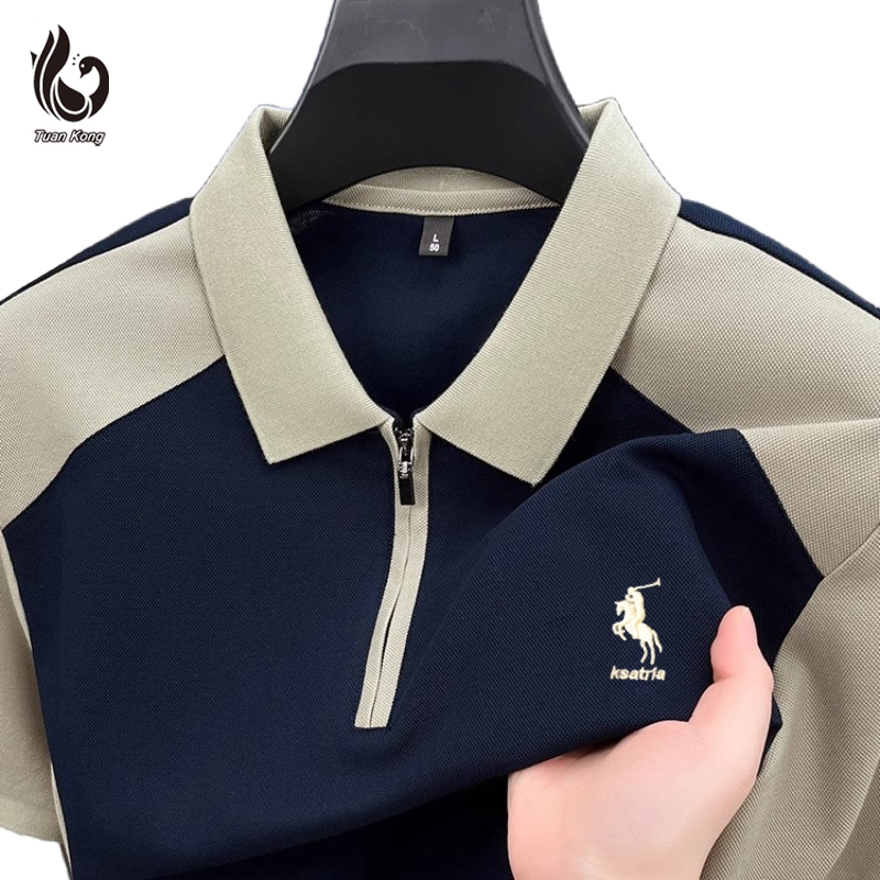 Tuan Kong polo shirt pria premium kaos polo bordir kaos kerah pria lengan pendek