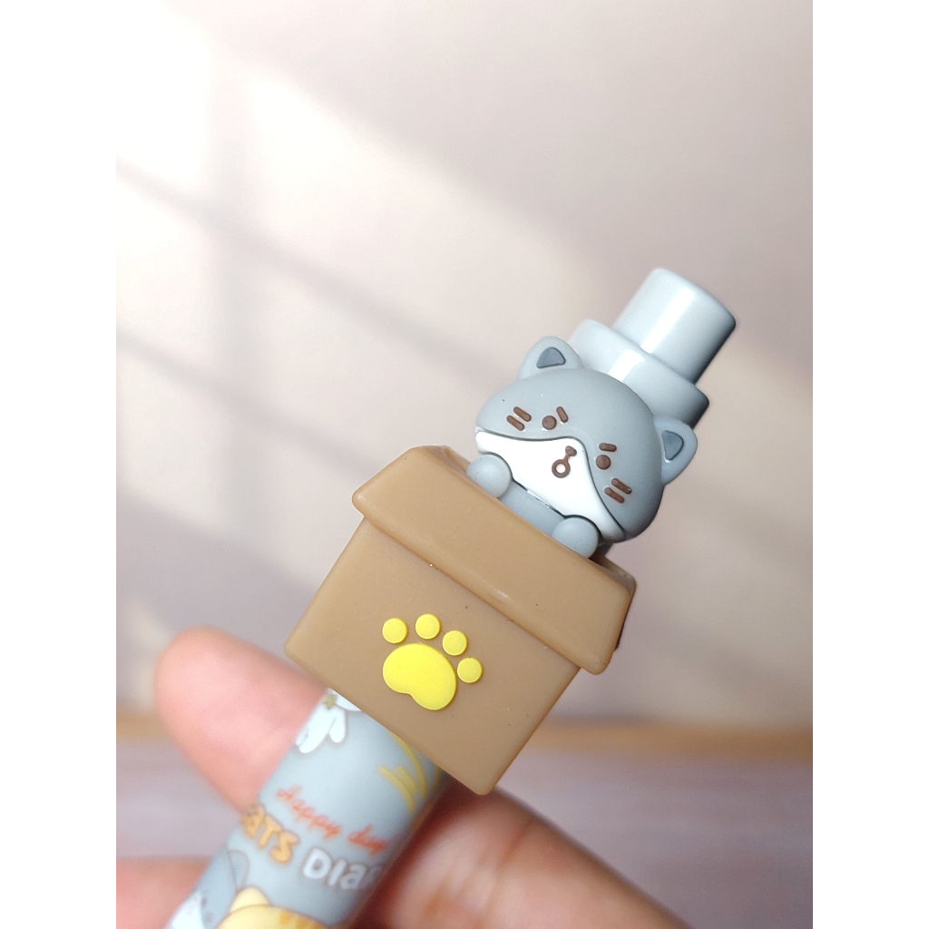 

KUKI pen Cats diary cat in the box pulpen kucing lucu