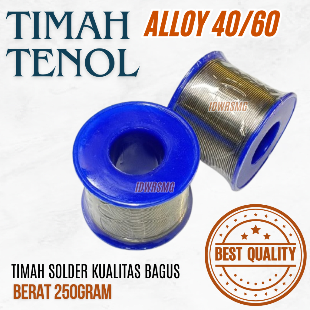 TIMAH Diameter 0,8MM 250 GRAM TINOL TENOL 250GR Alloy 40/60 Solder Wire TIMAH SOLDER Timah Solder Wi