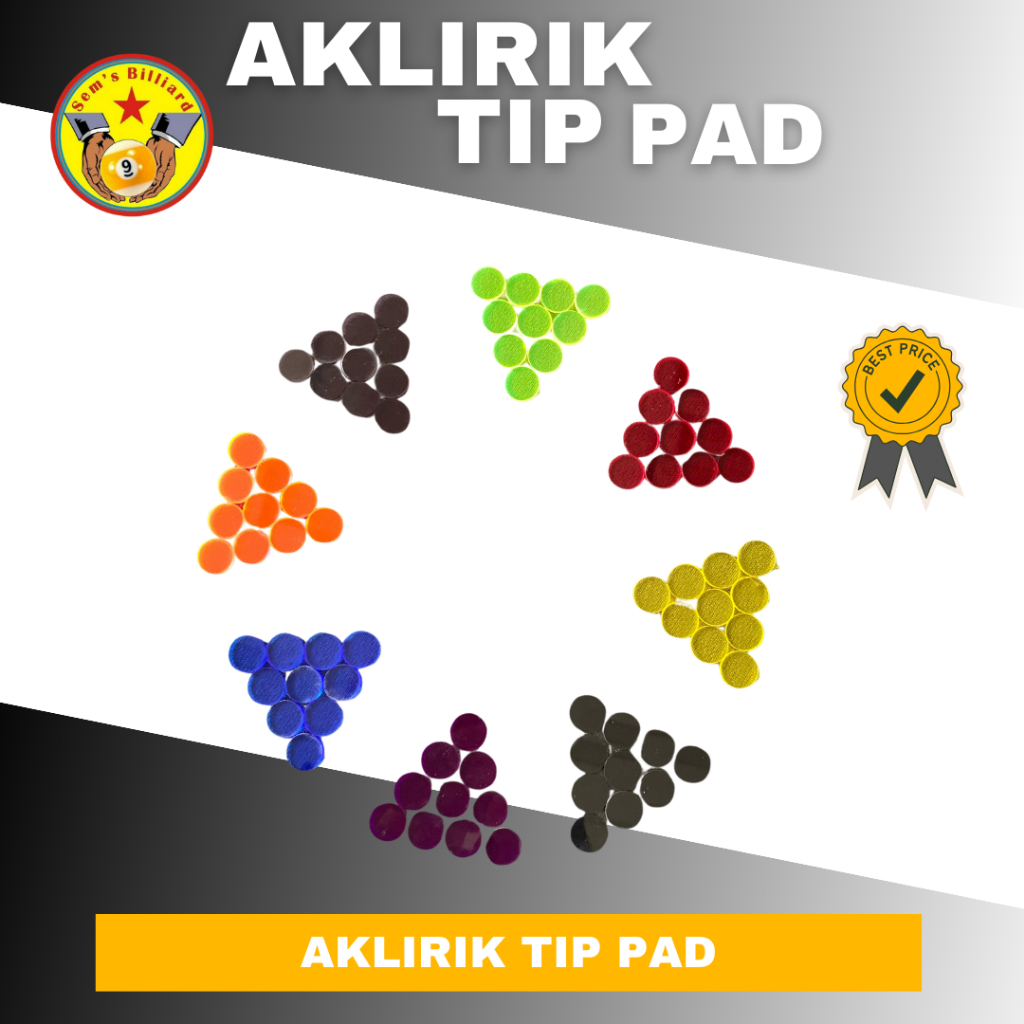 Acrylic tip pad billiard - stik biliar - stik bilyar